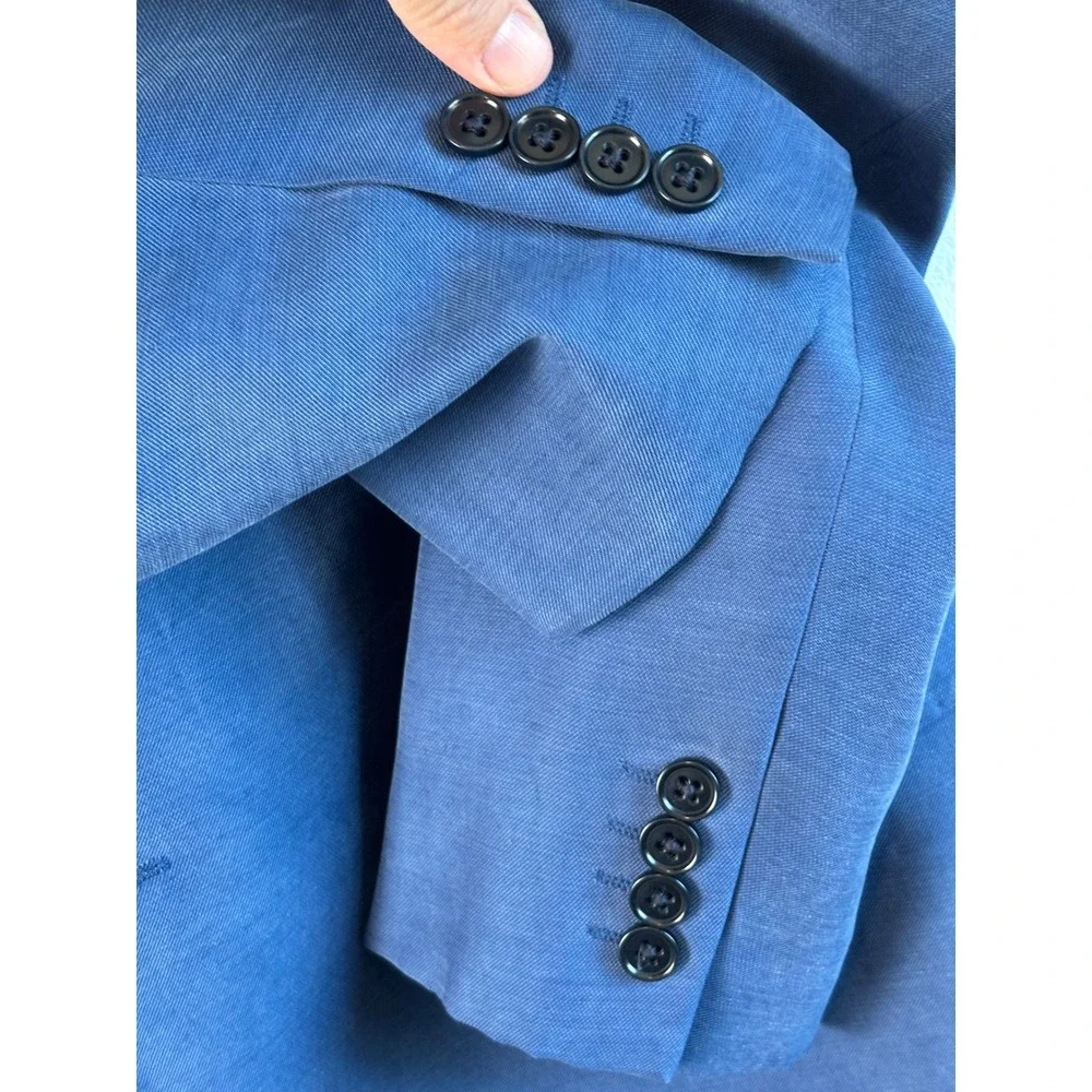 Emporio Armani G Line Blazer Blue Mens Large 54 Viscose Blend 2-Button Jacket